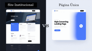 Landing page ou site institucional